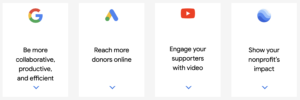 google for nonprofits products
