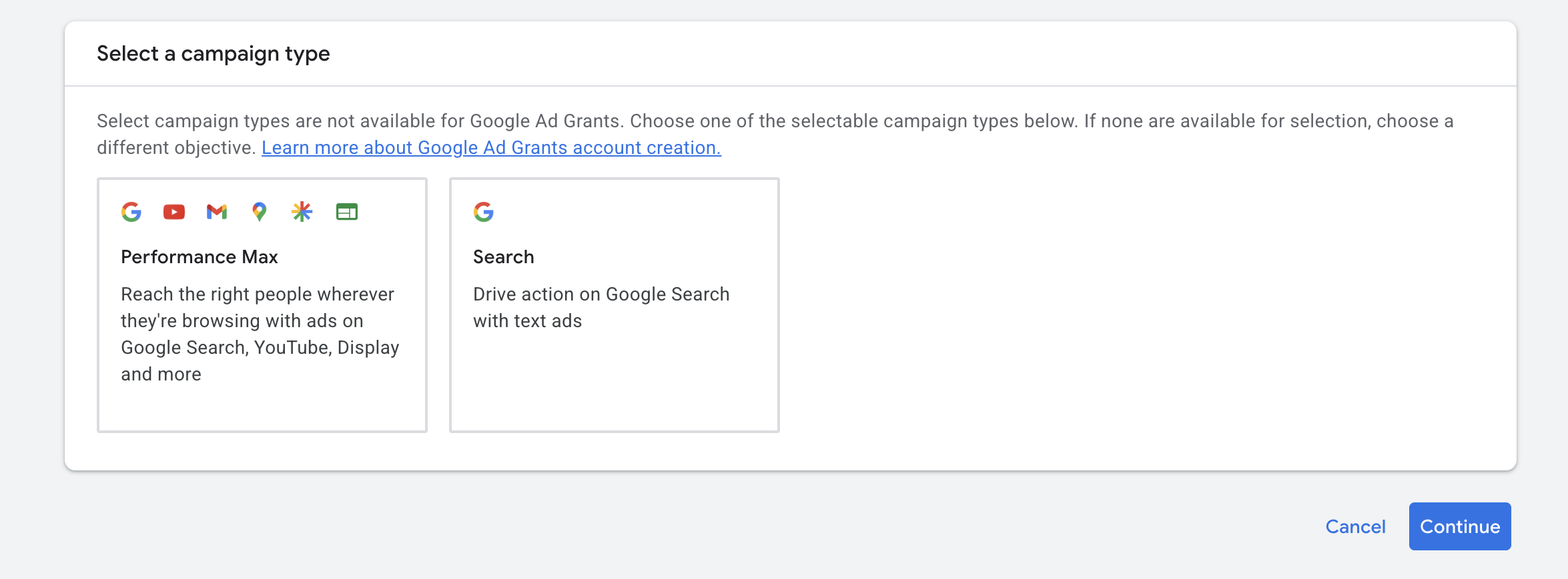 google-ad-grants-myth-campaign-format